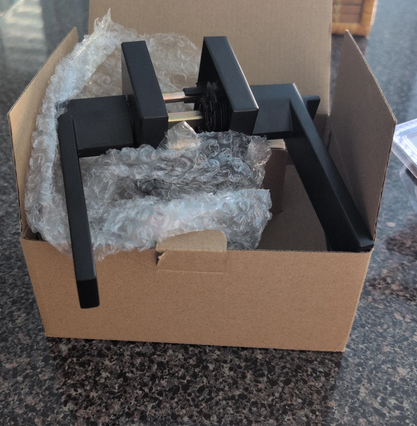 Black Lever Door Handles Set