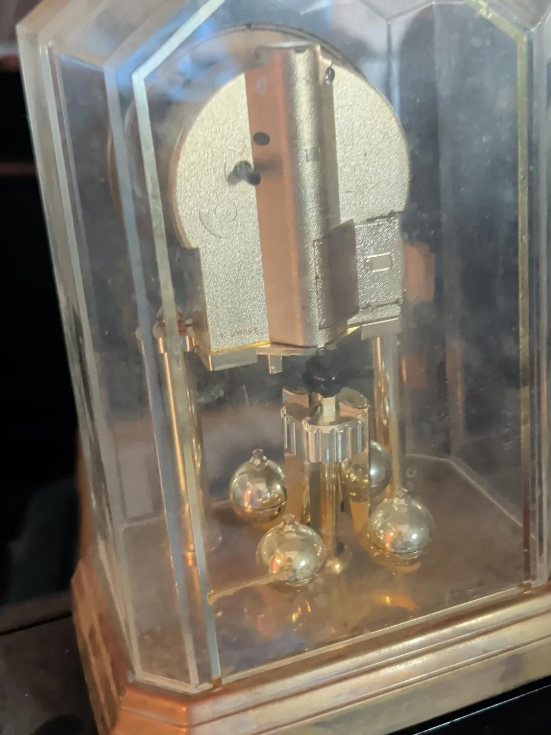 Glass and Brass Mantel Clock Movement
