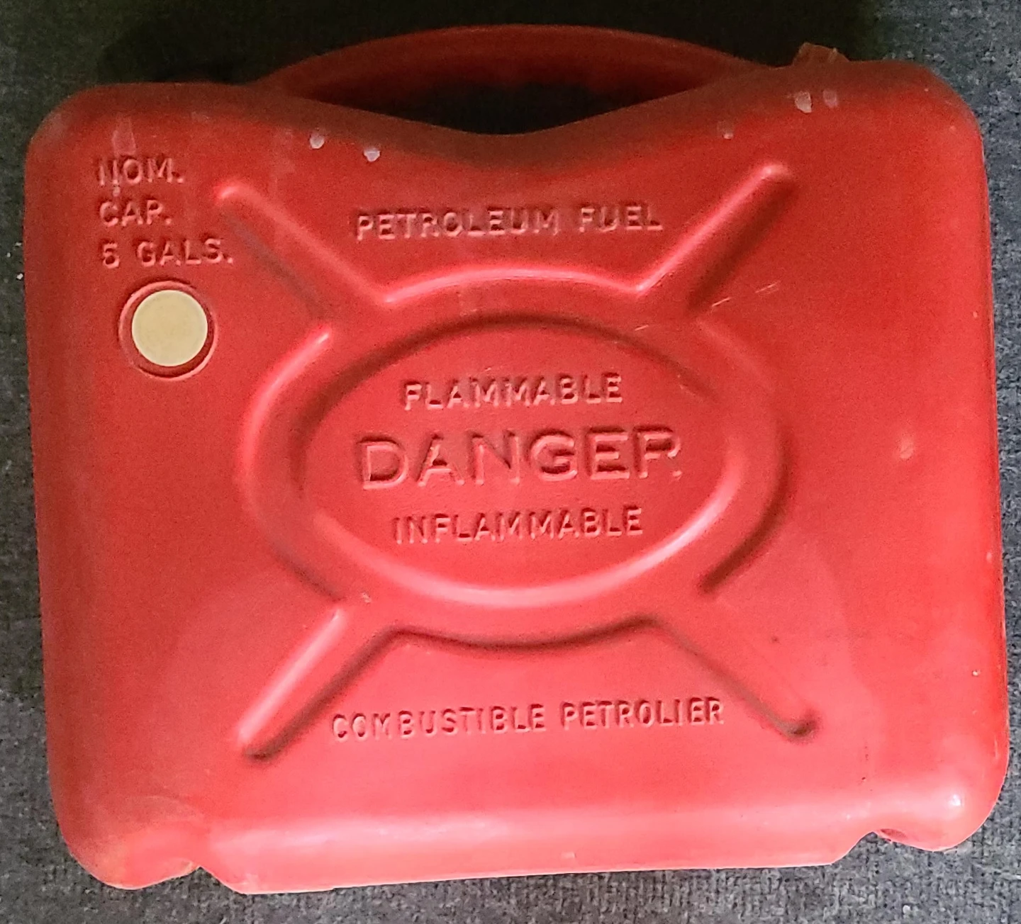 Red 5 Gallon Fuel Can