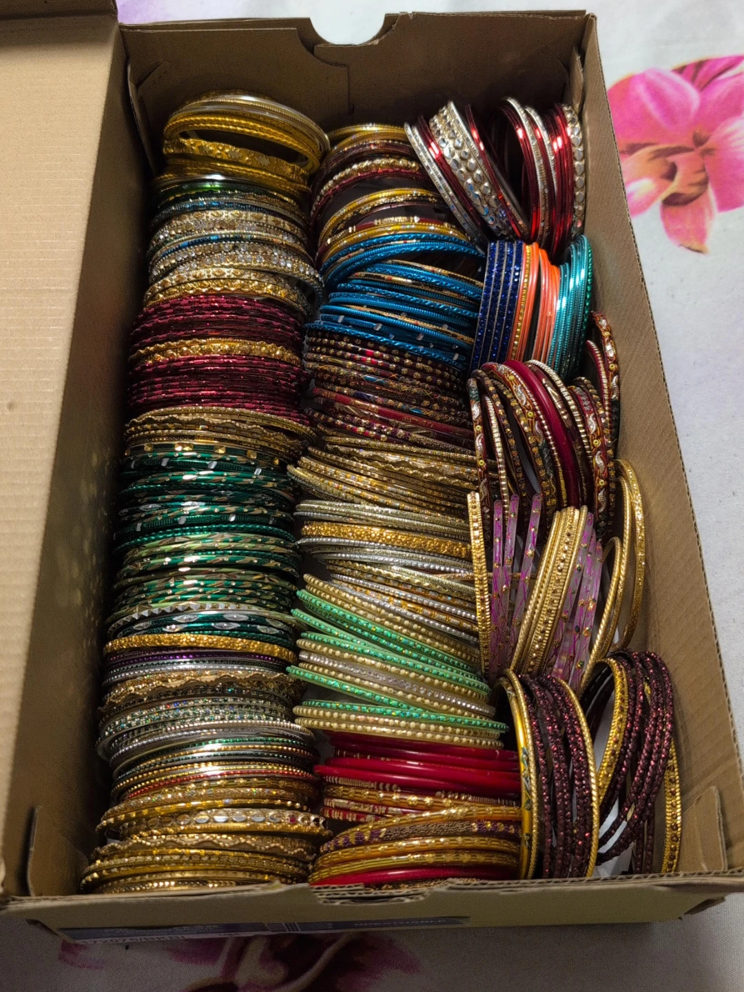 Large Collection of Multi-Coloured Decorative Bangles
