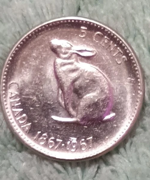 Canada 5 Cents Coin 1967