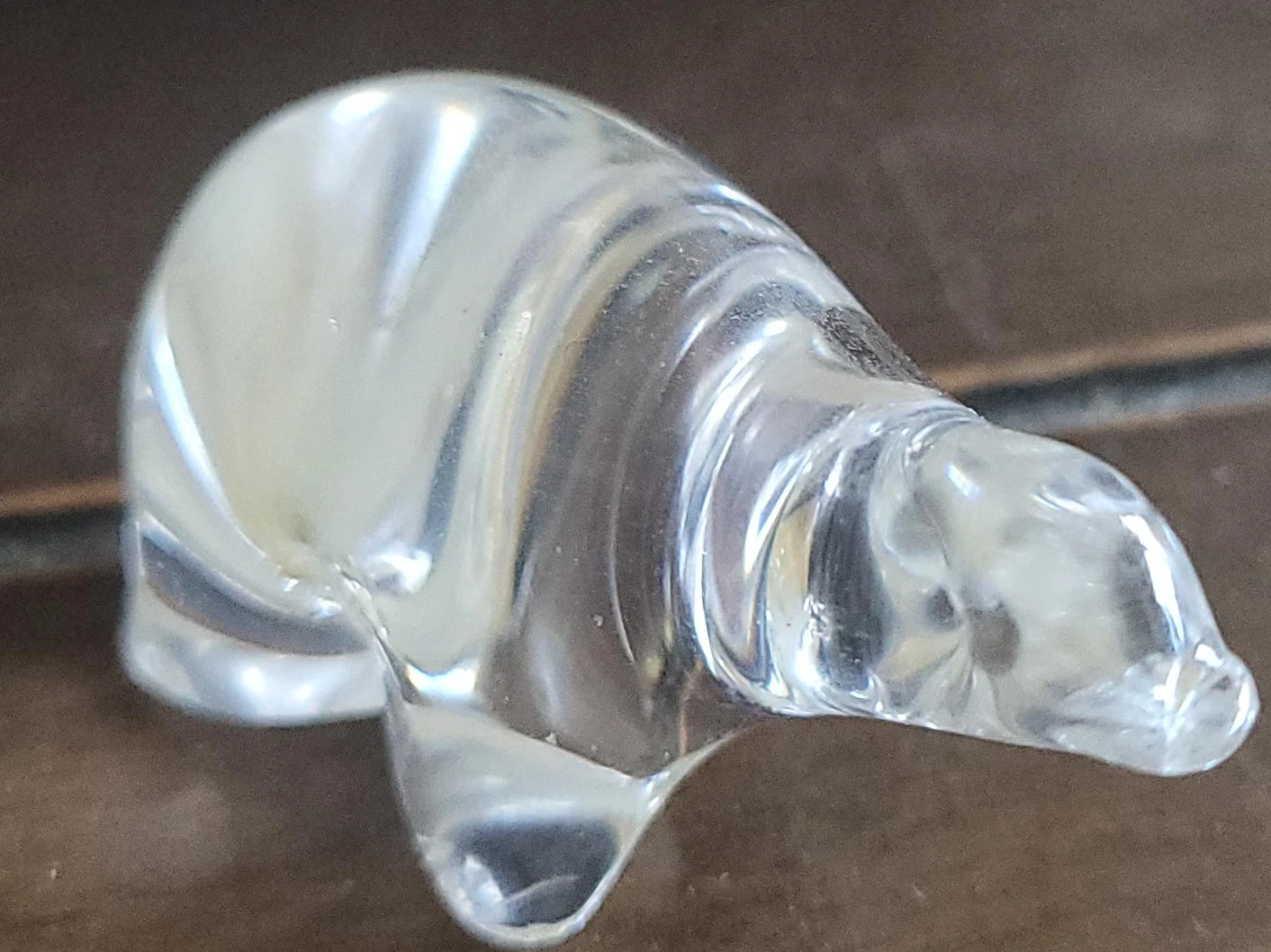 Clear Glass Bear Figurine