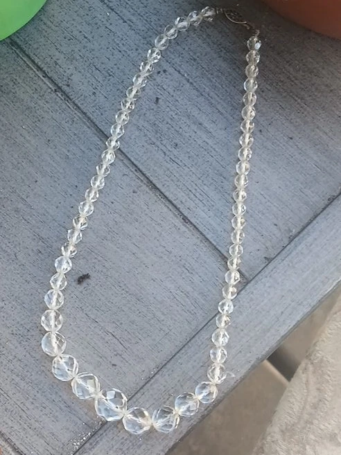 Clear Crystal Bead Necklace