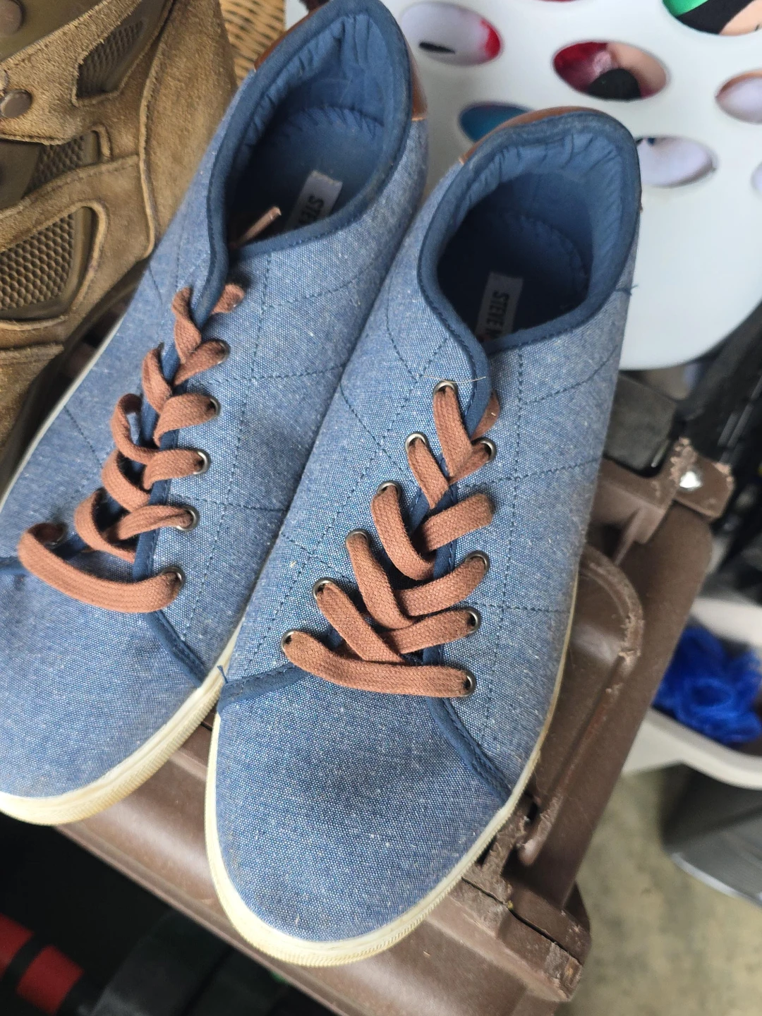 Steve Madden Blue Quilted Sneakers