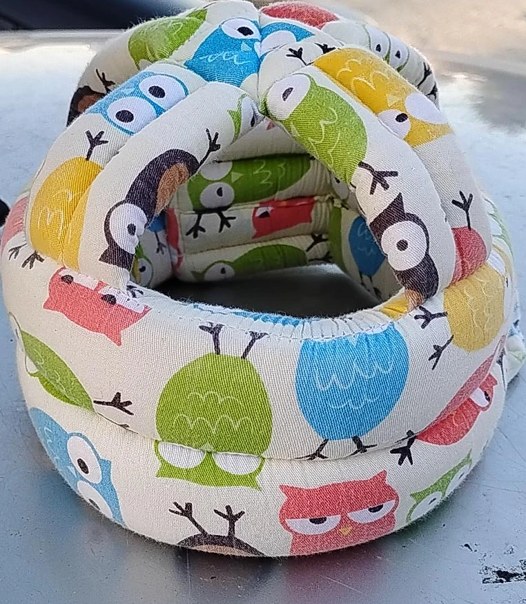 Baby Crawling Safety Helmet with Owl Print