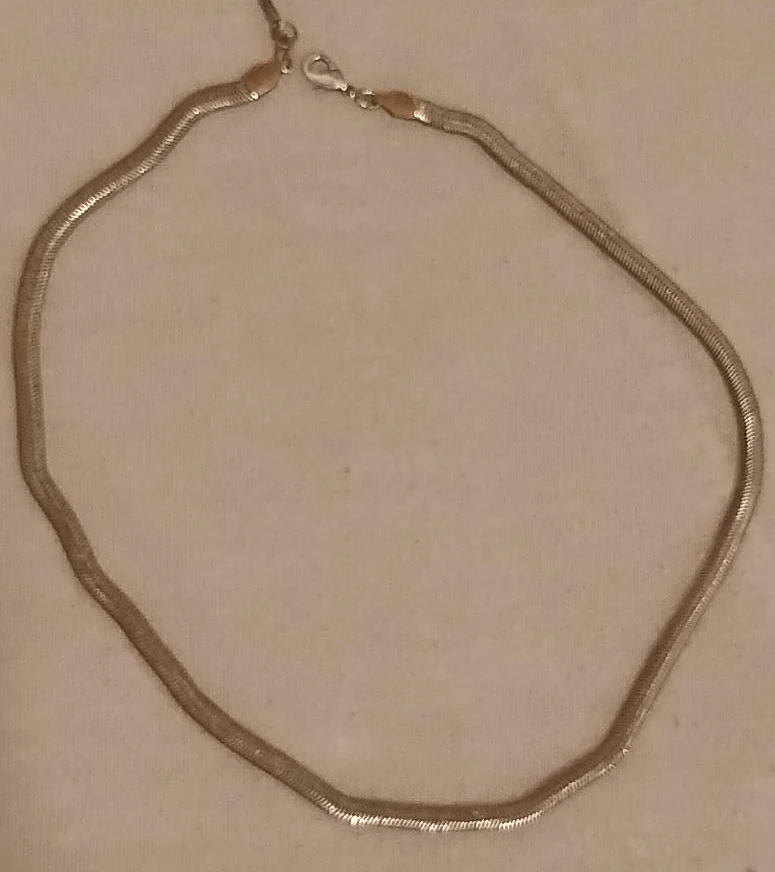 Silver Herringbone Necklace