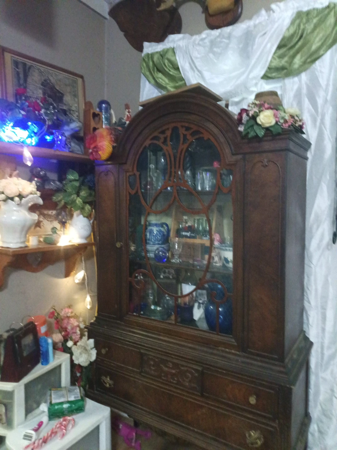 Antique Oak China Cabinet