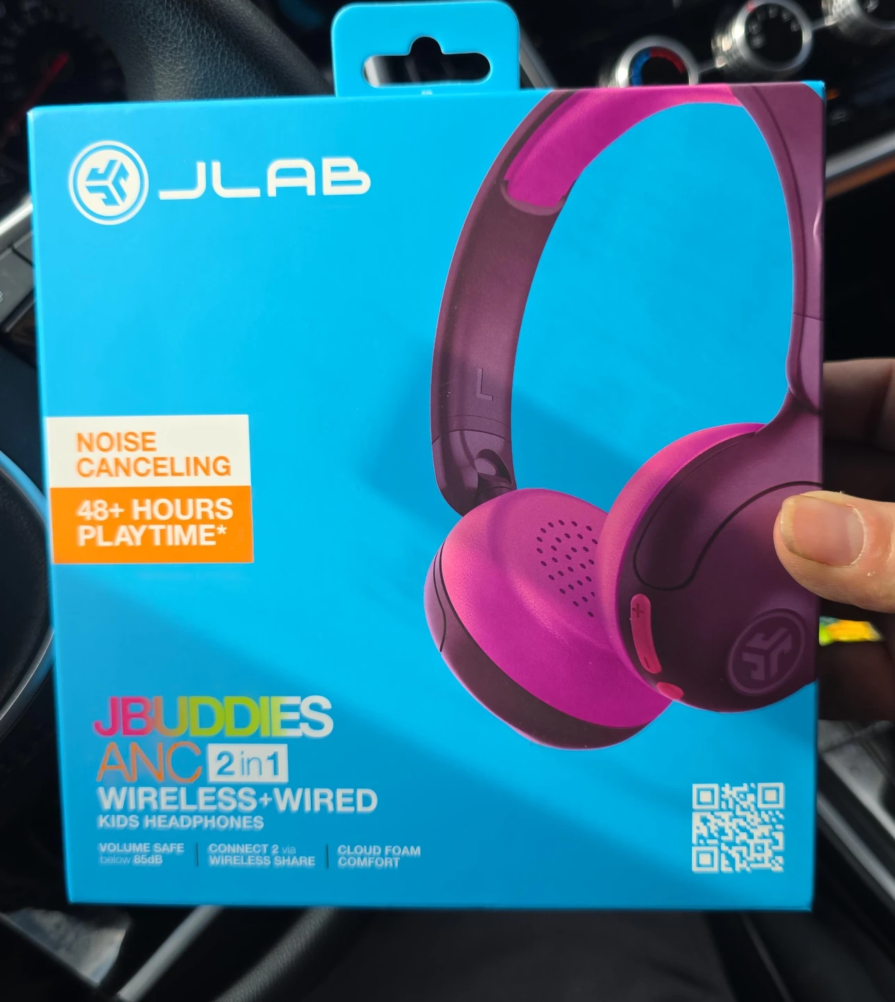 JLab JBuds ANC 2-in-1 Wireless+Wired Kids Headphones