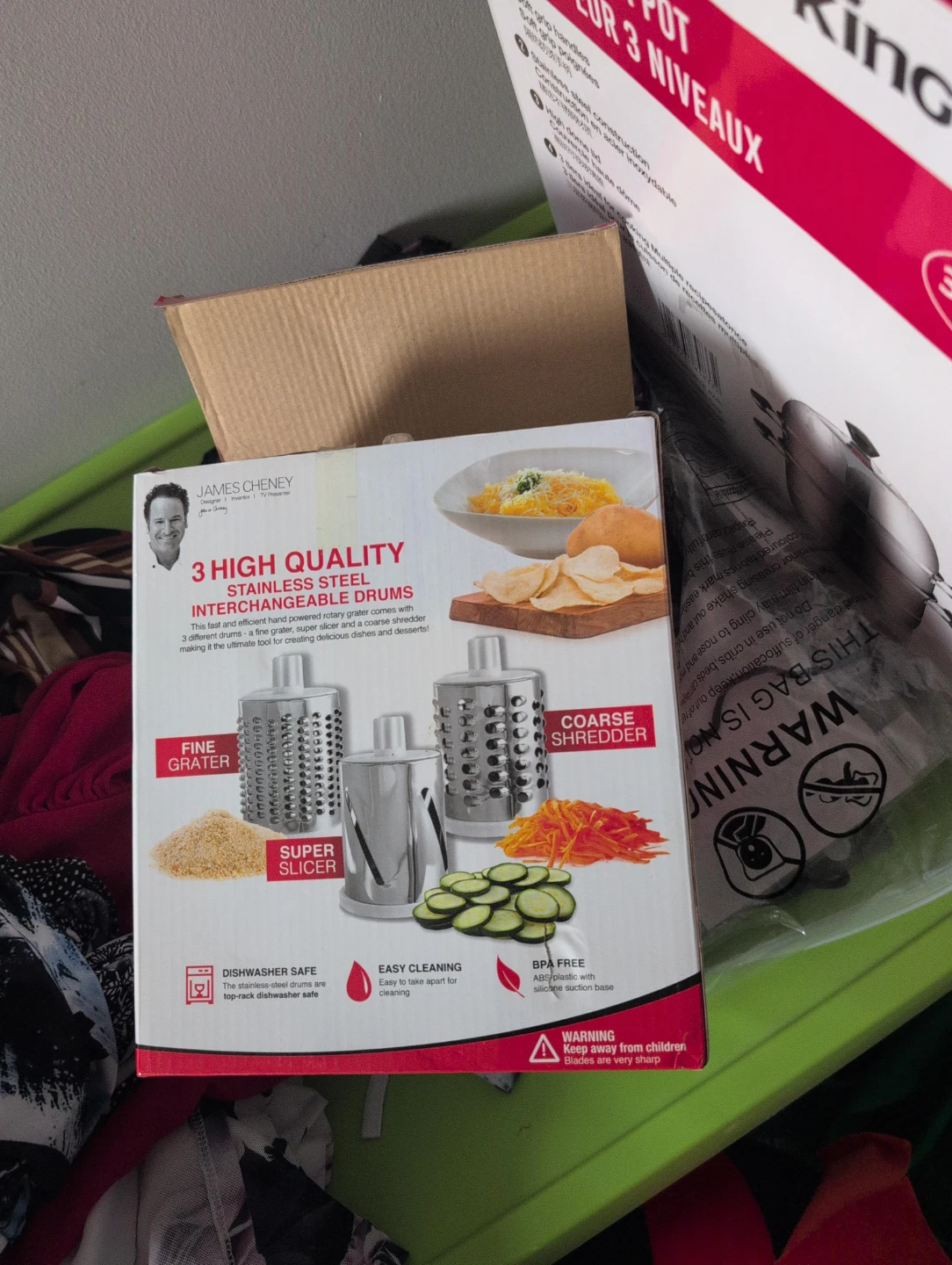 James Cheney 3-in-1 Stainless Steel Rotary Grater