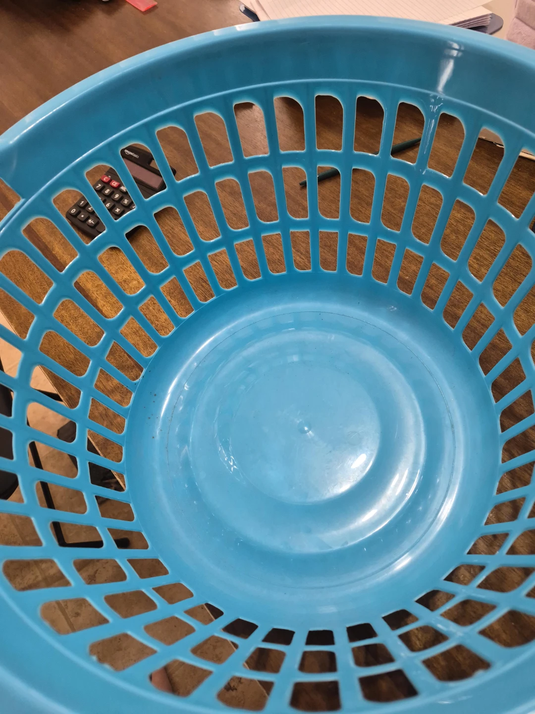 Blue Plastic Laundry Basket