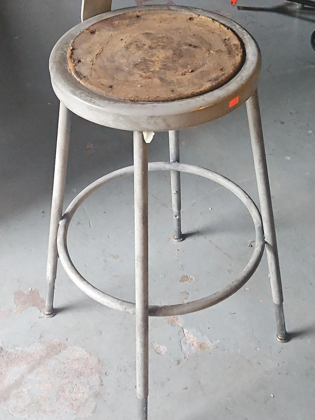 Adjustable Metal Stool with Backrest