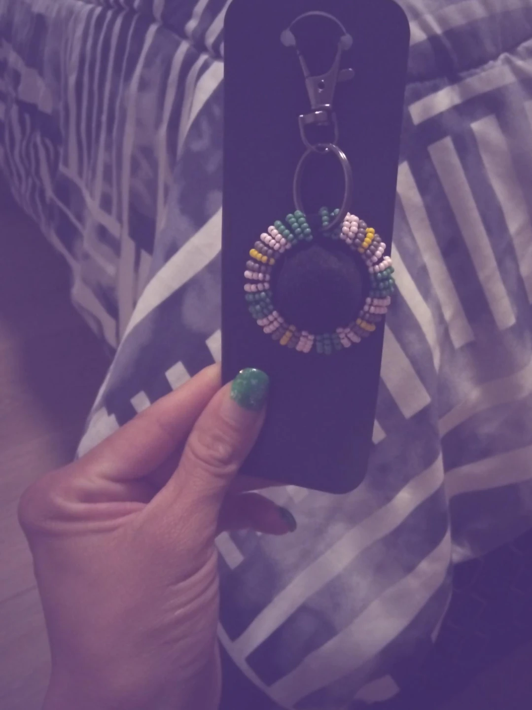Beaded Hat Keychain