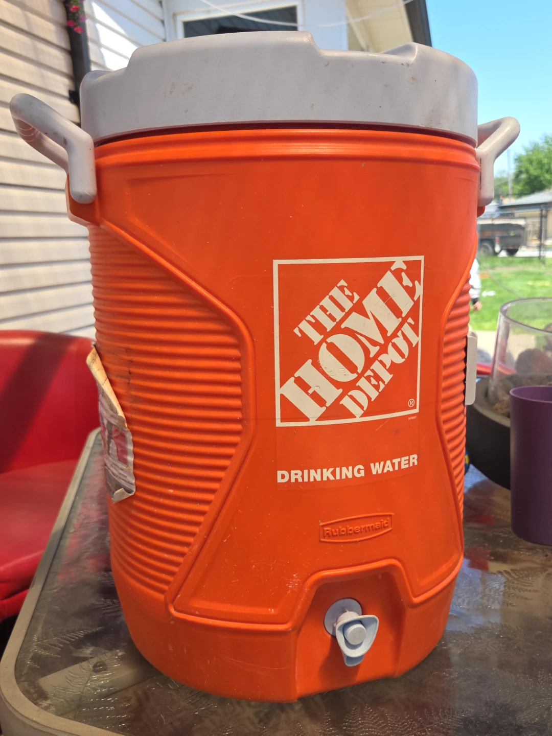 The Home Depot Rubbermaid Water Cooler Jug 5 Gallon Orange