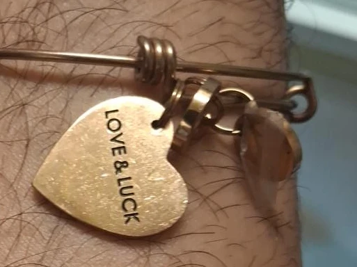 Charm Bangle Bracelet "Love & Luck"