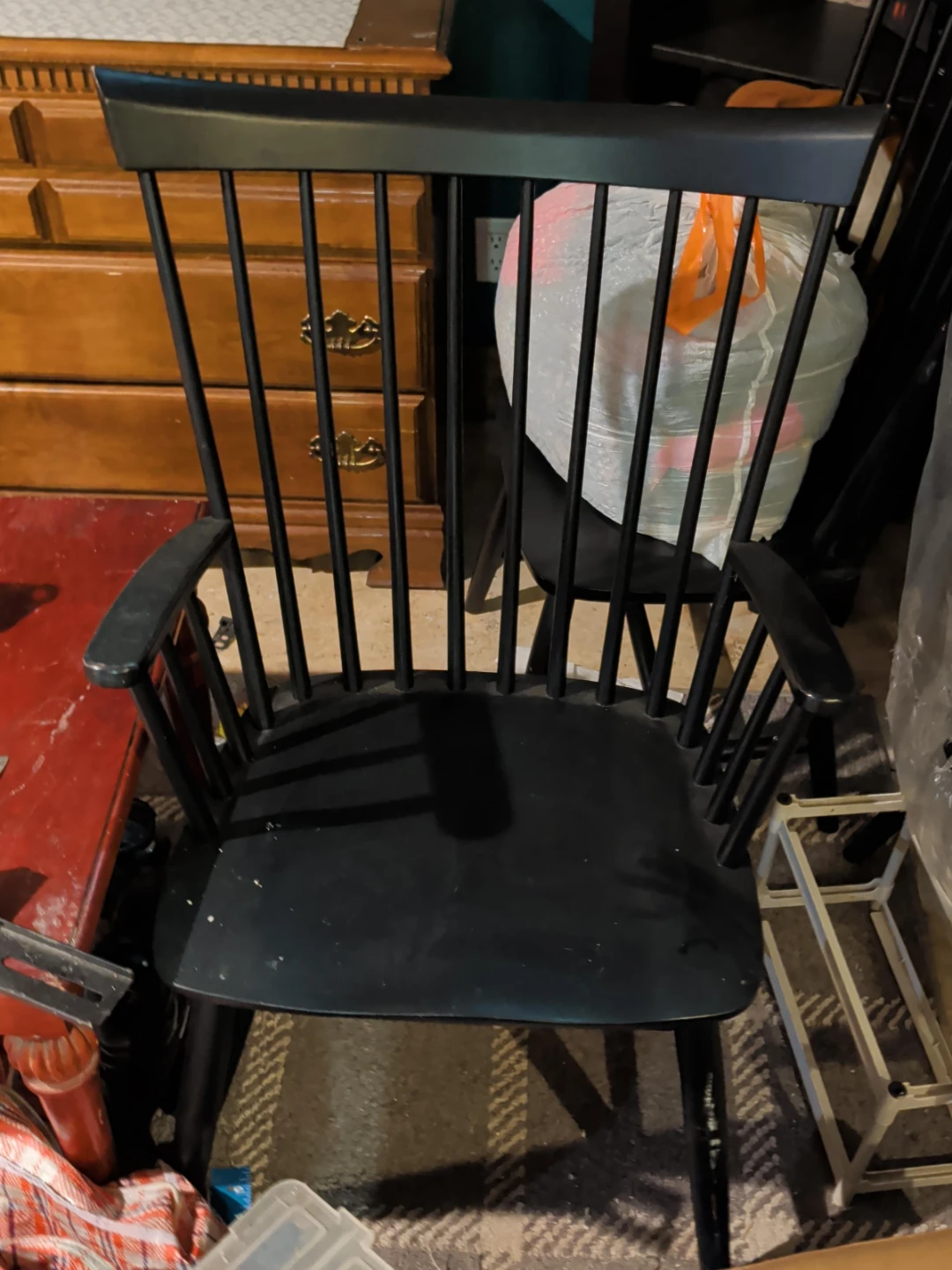 Black Spindle Armchair