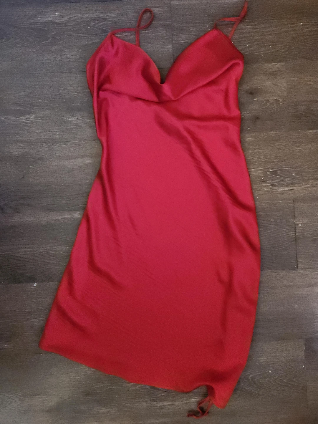Red Ruched Mini Dress