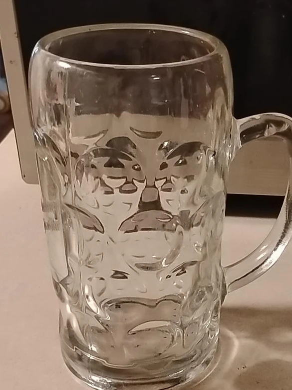 Clear Glass Beer Mug with Handle