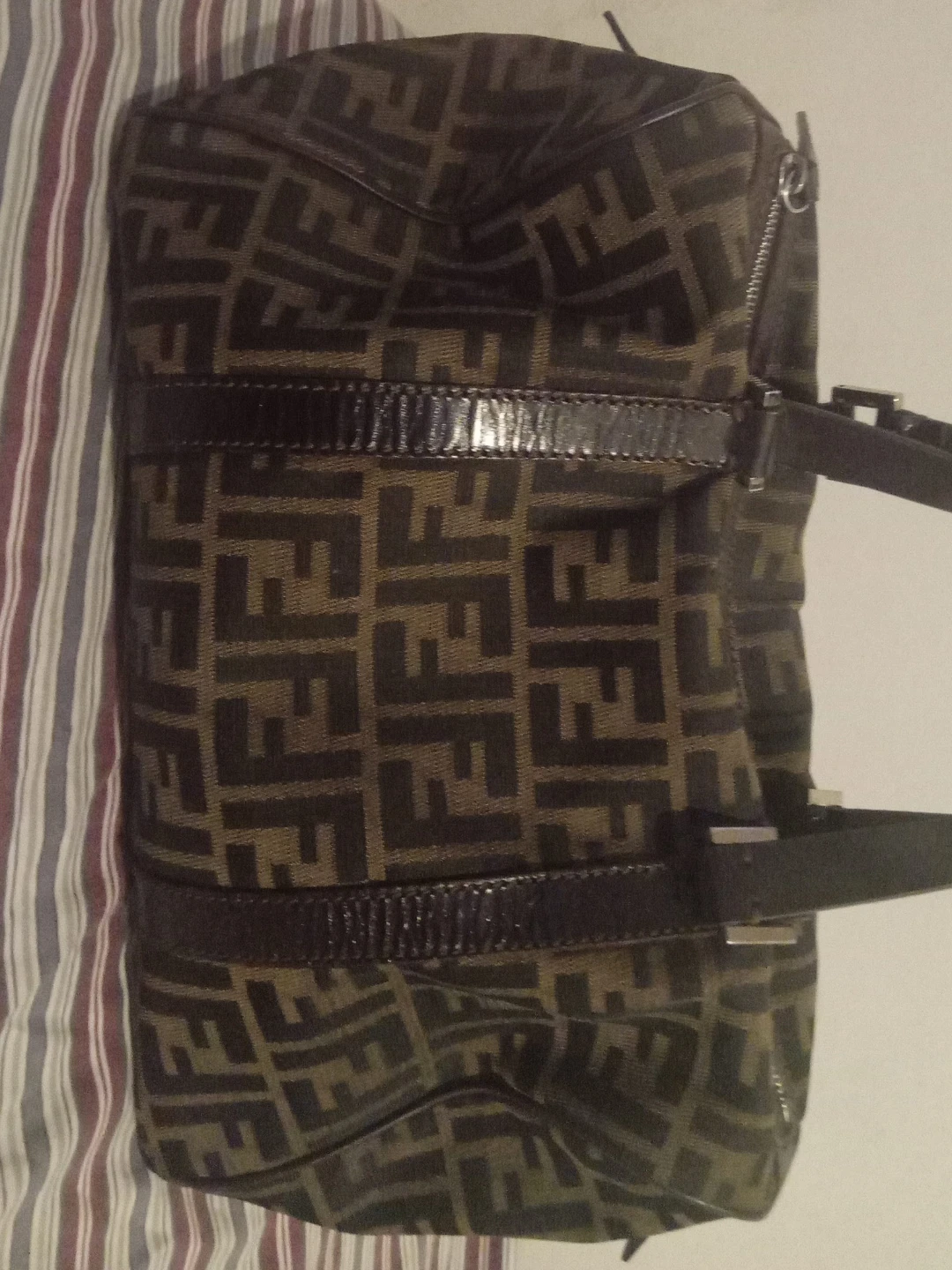 Fendi Zucca Pattern Boston Bag