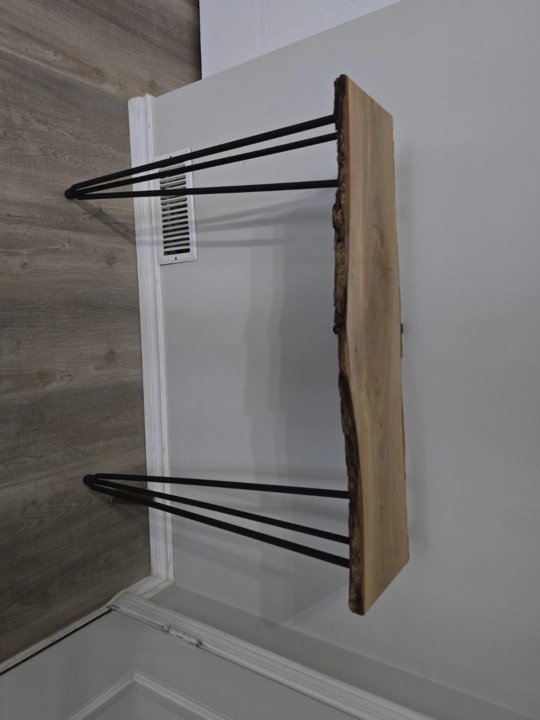 Live Edge Console Table with Hairpin Legs