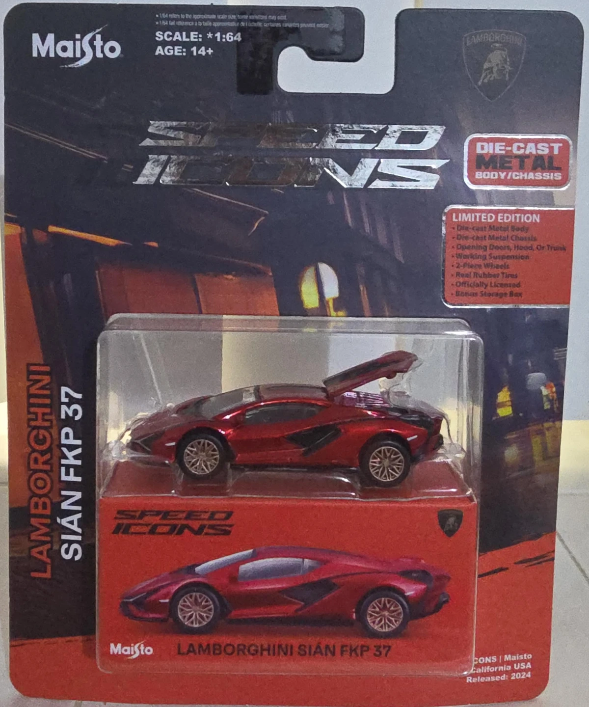 Lamborghini Sián FKP 37 Die-Cast 1:64 Scale Model Car