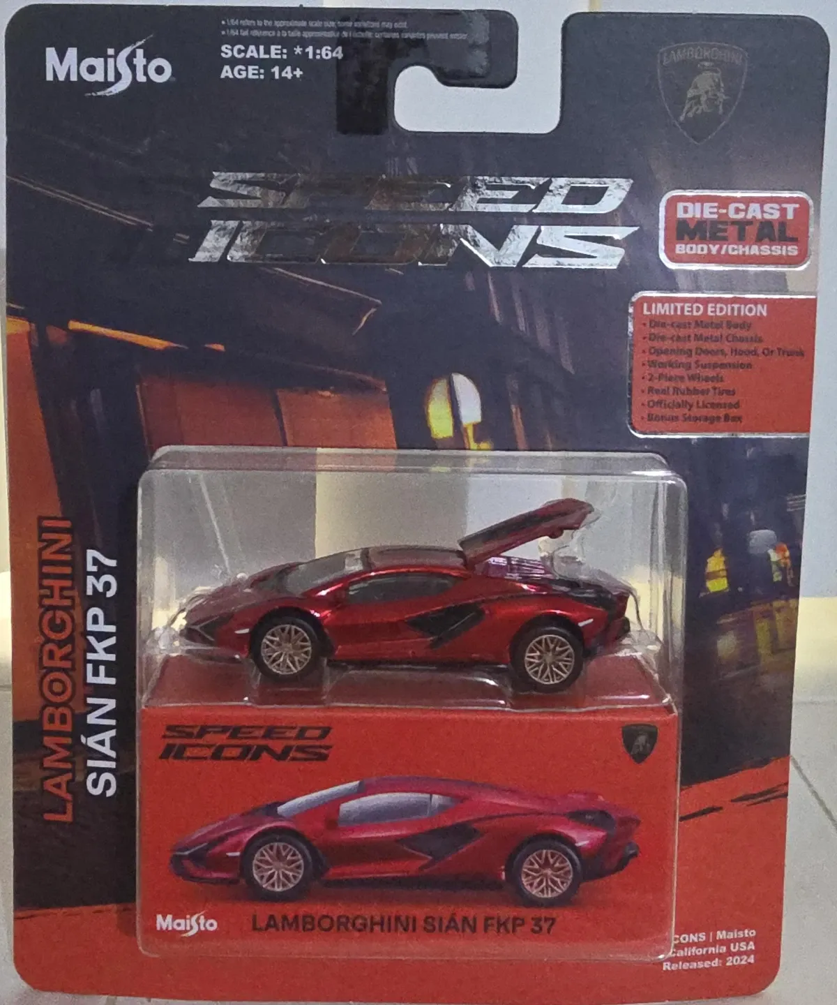 Lamborghini Sián FKP 37 Die-Cast 1:64 Scale Model Car