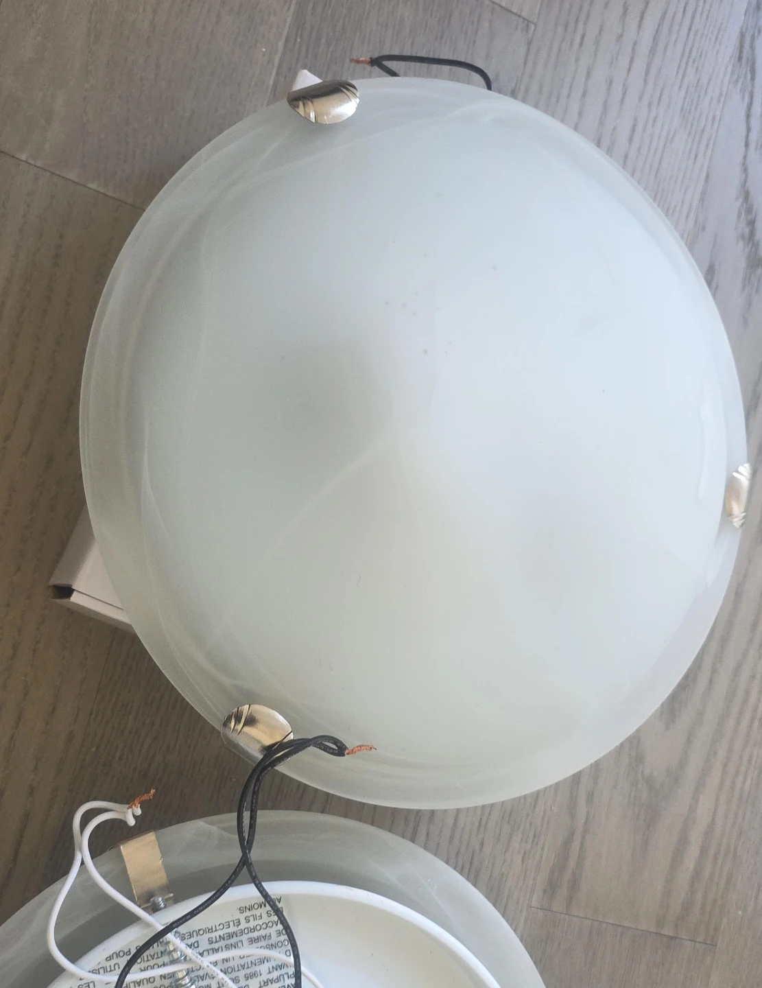 Opal Glass Flush Mount Ceiling Light Fixture