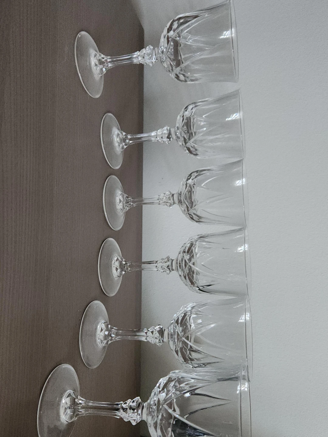 Set of 6 Crystal Wine Glasses