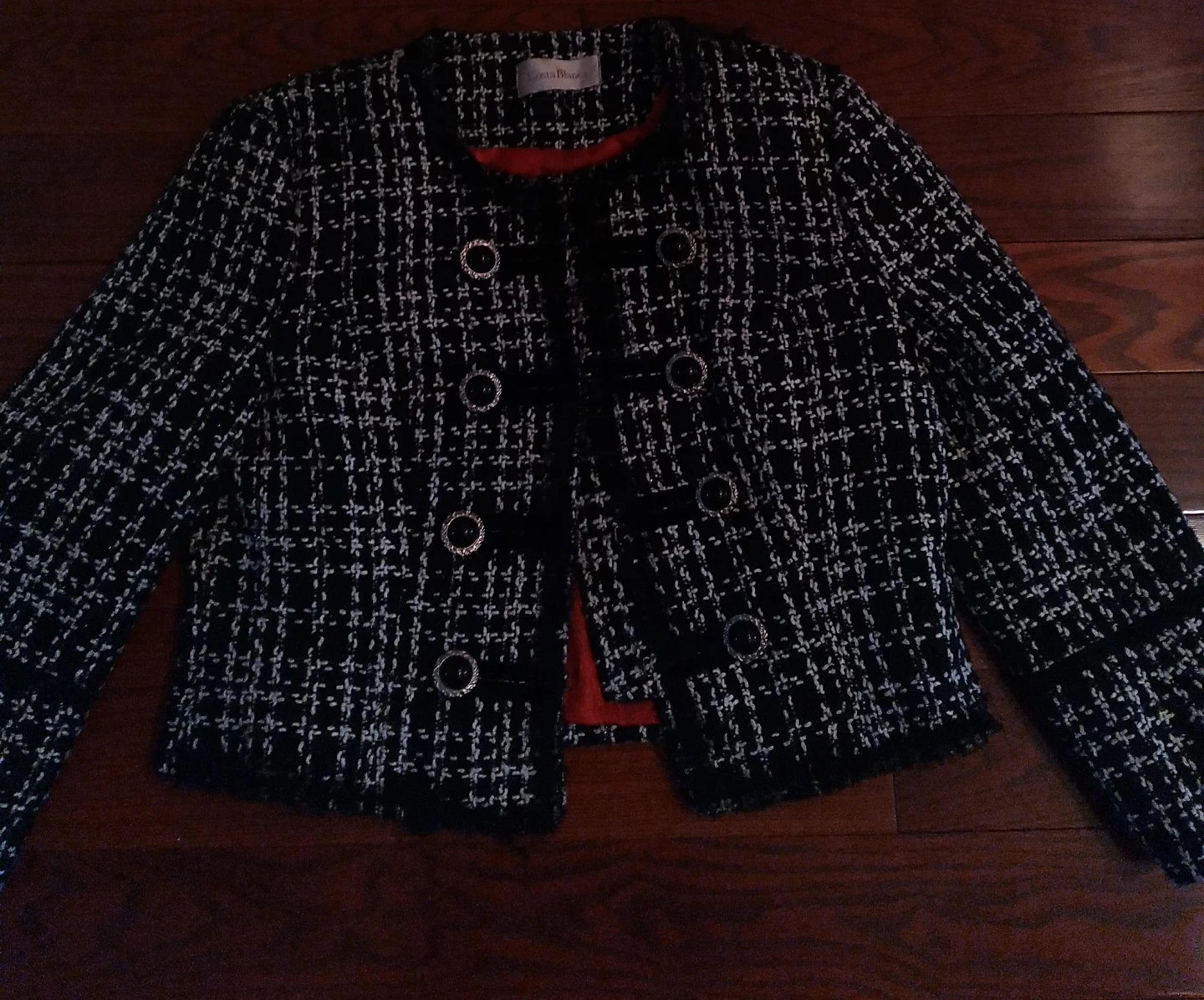 Costa Blanca Black & White Tweed Blazer