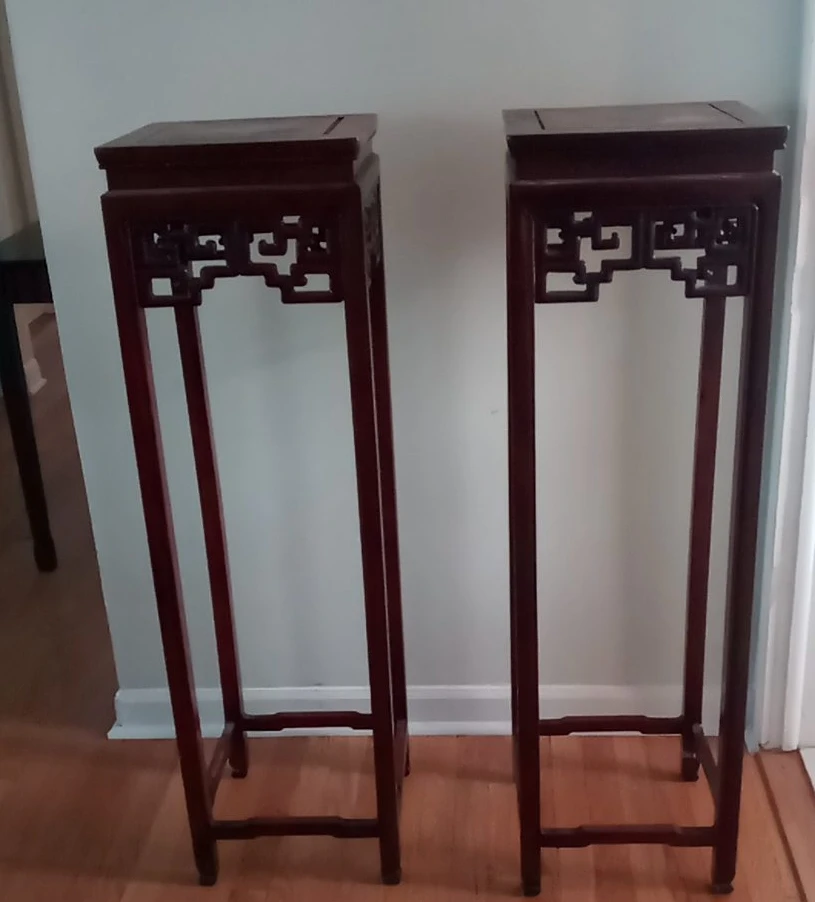 Pair of Chinese Inspired Plant Stands