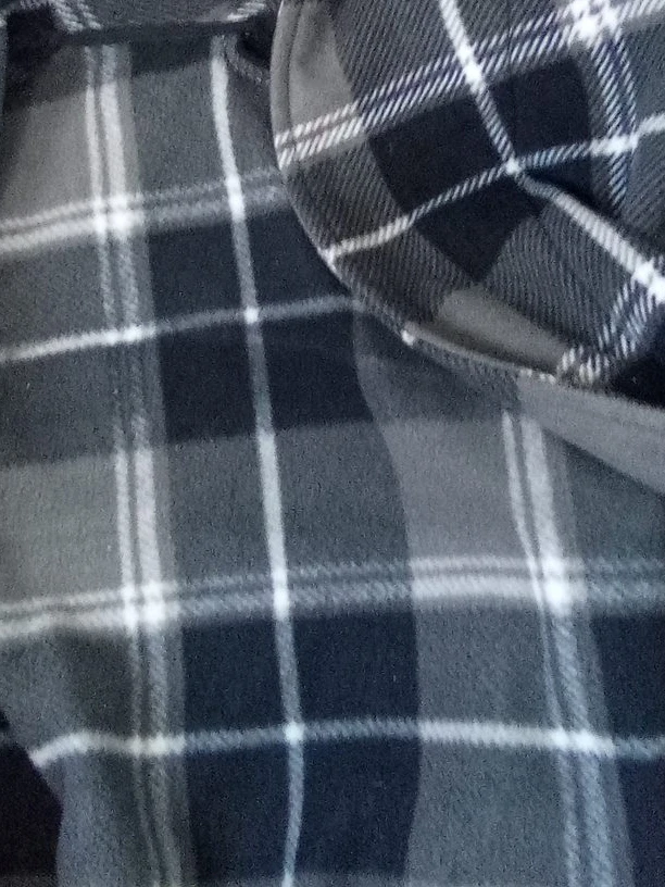 Grey Plaid Fleece Blanket