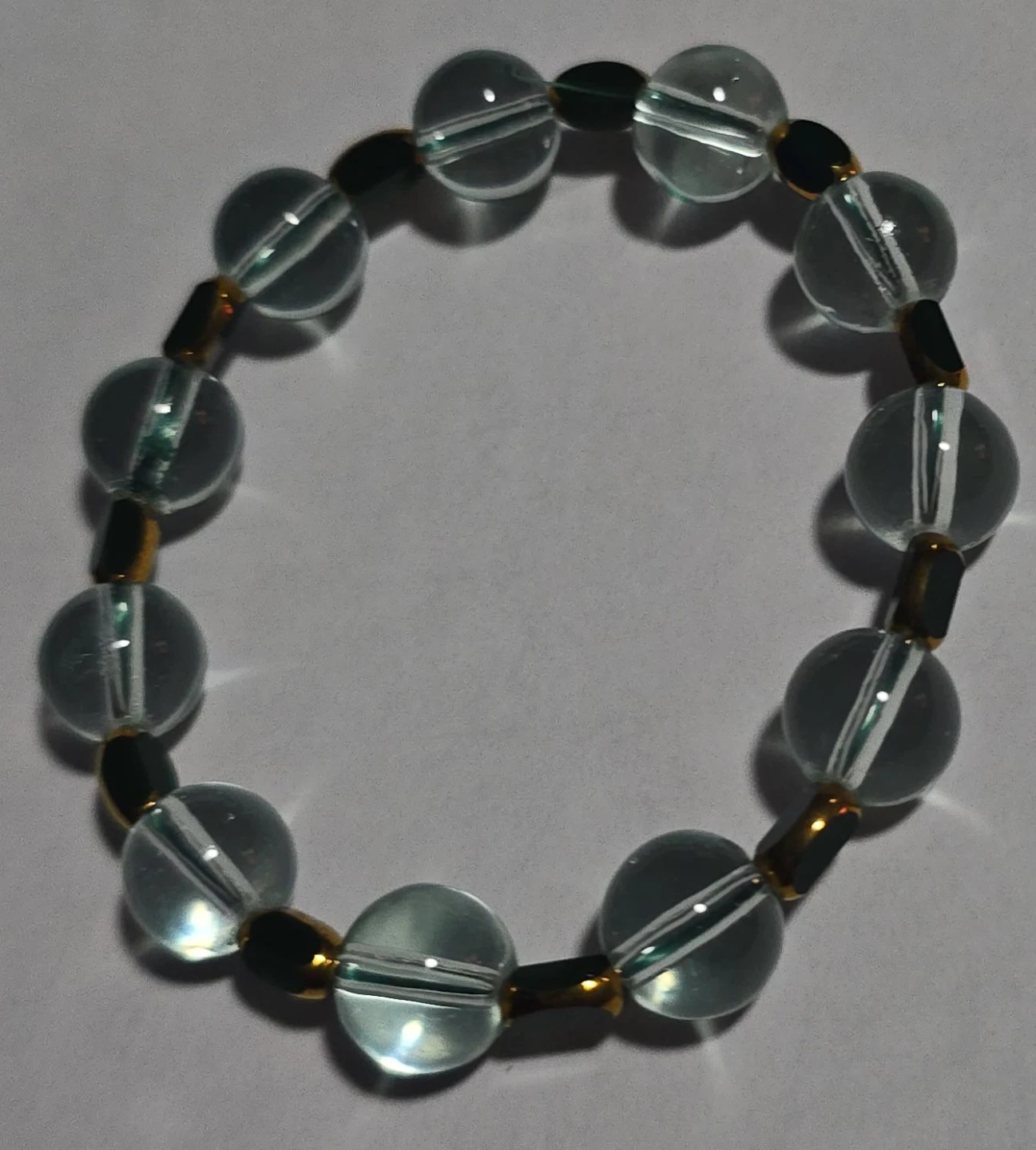 Clear beaded bracelet