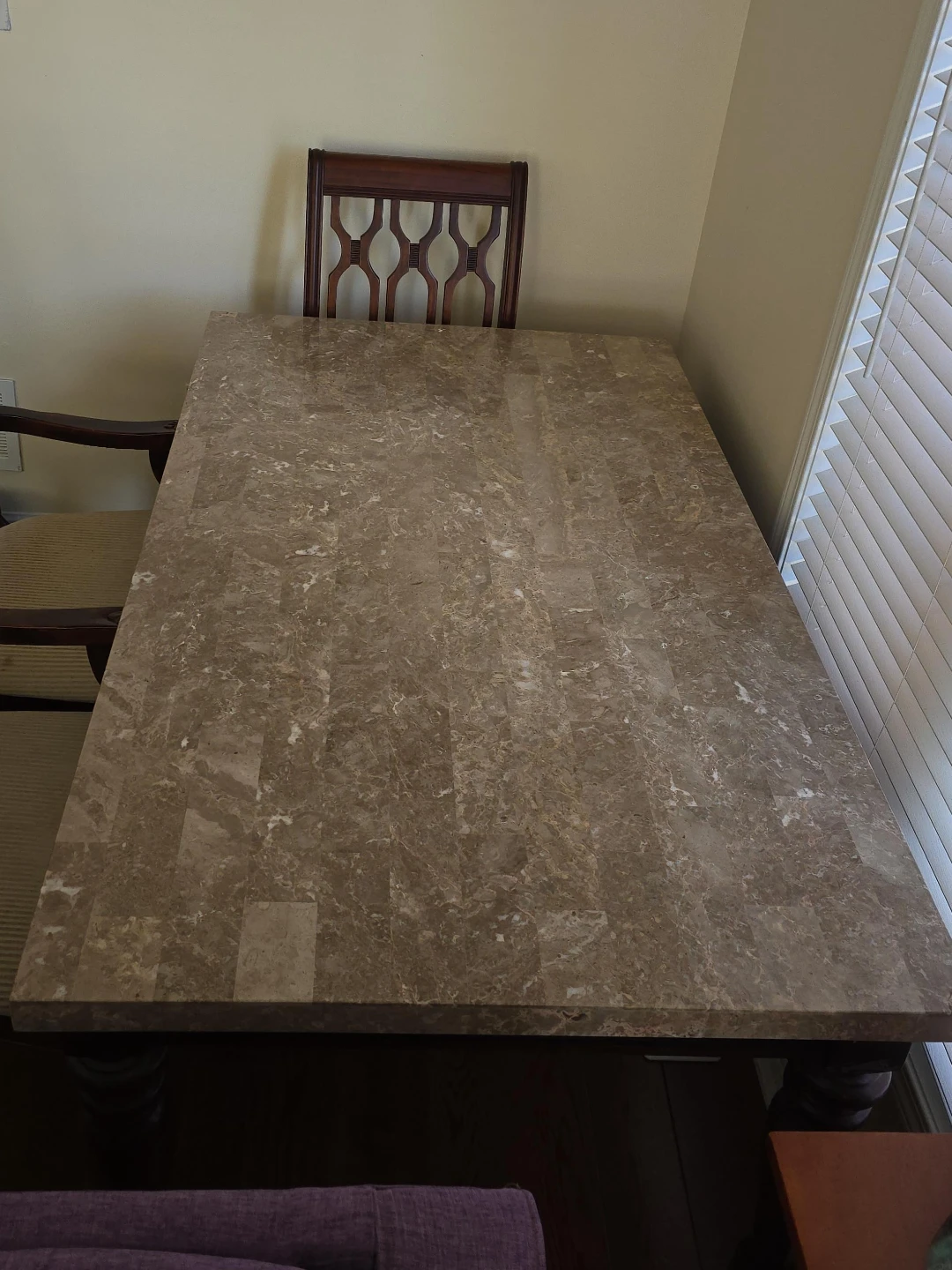 Marble Top Dining Table