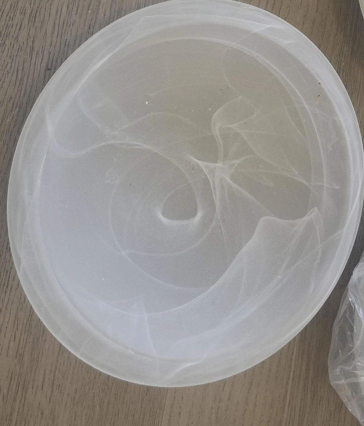 Frosted Glass Swirl Bowl