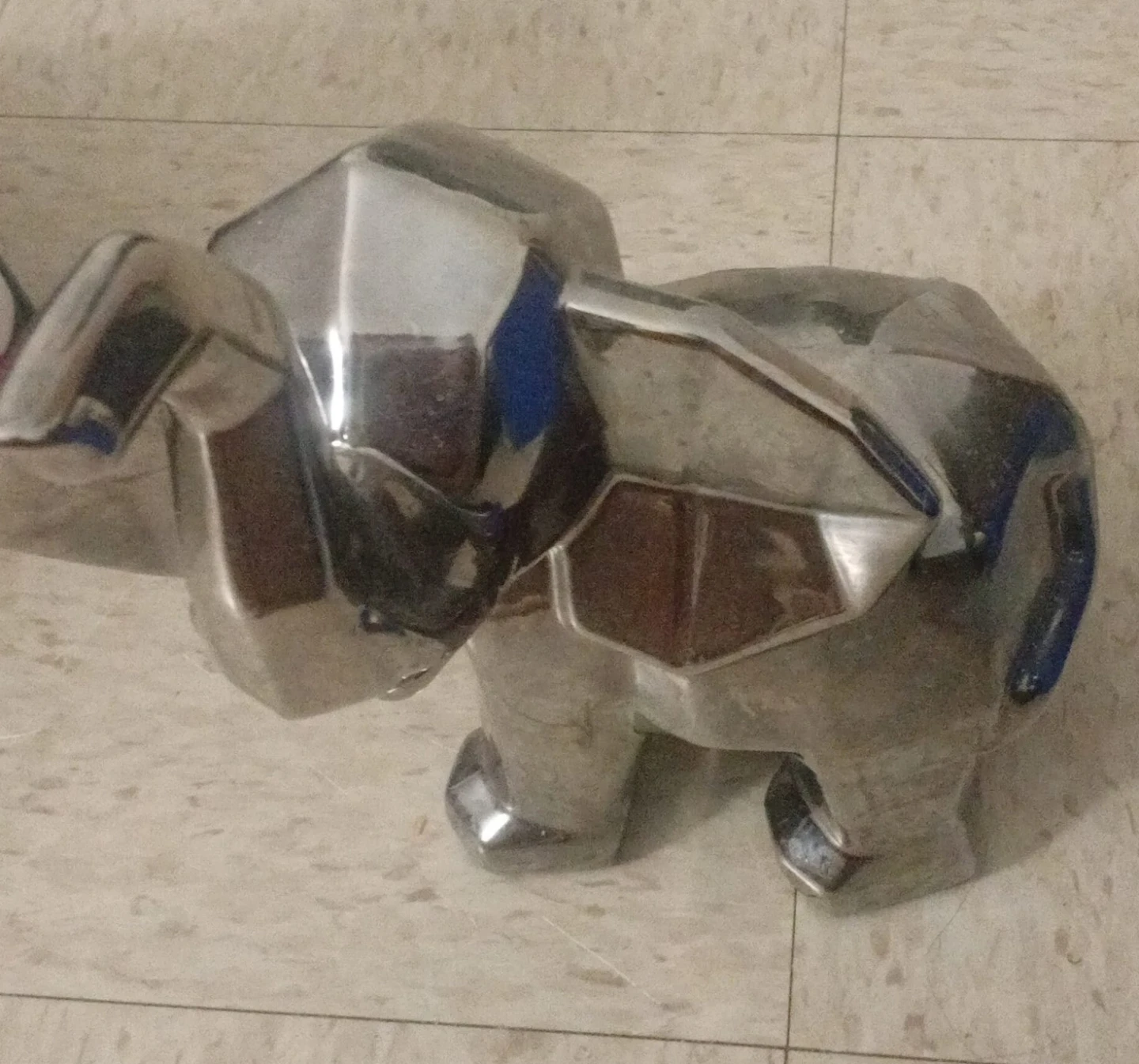 Modern Geometric Elephant Sculpture