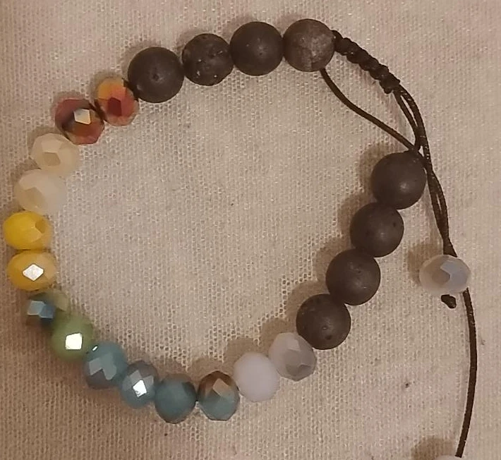 Beaded Bracelet with Lava Stone and beads