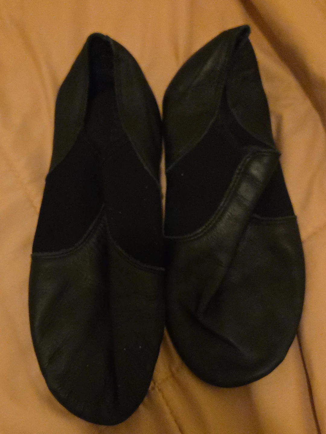Black Leather Jazz Dance Shoes