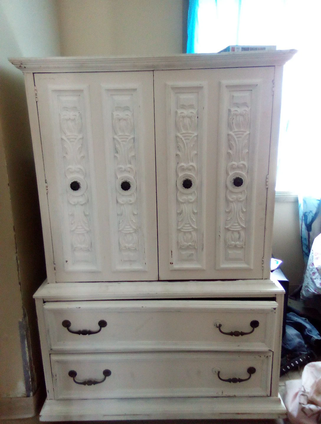 White Armoire with Drawers