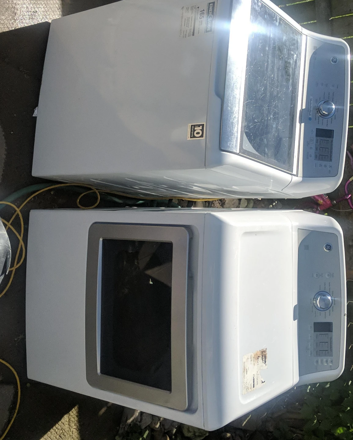 GE Top Load Washer and Dryer Set