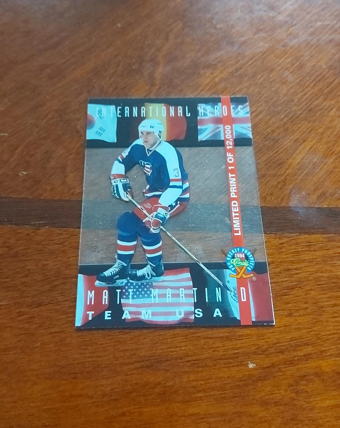 1994 Classic Matt Martin Team USA Hockey Card