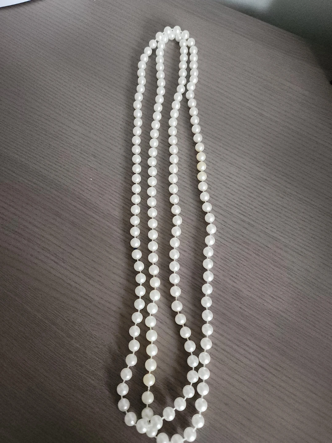 White Faux Pearl Necklace