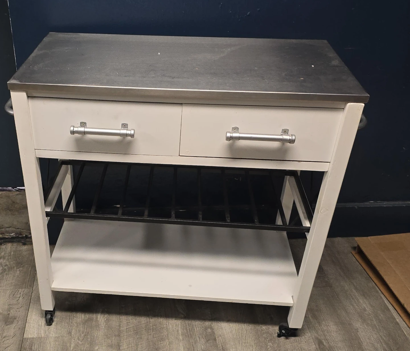 Kitchen Cart with Stainless Steel Top