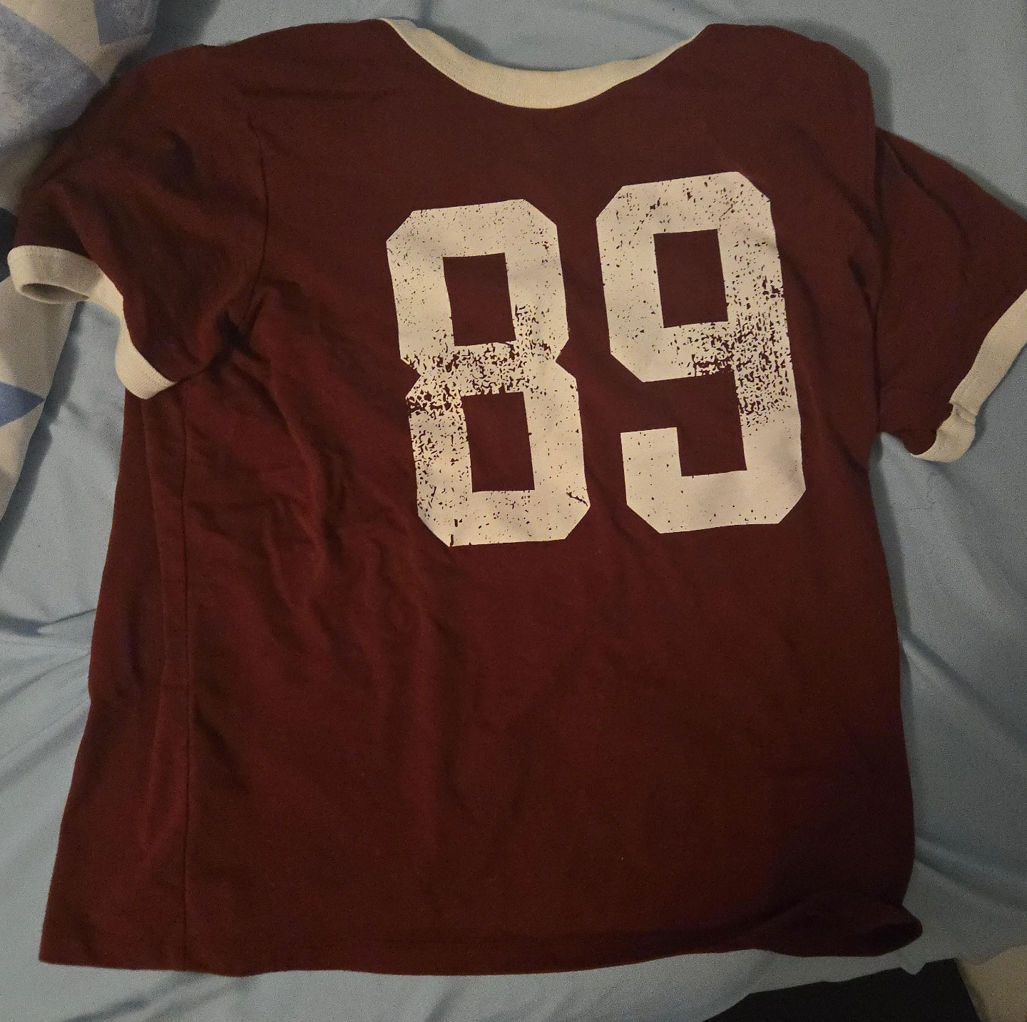 Joe Fresh Maroon "89" Ringer T-Shirt