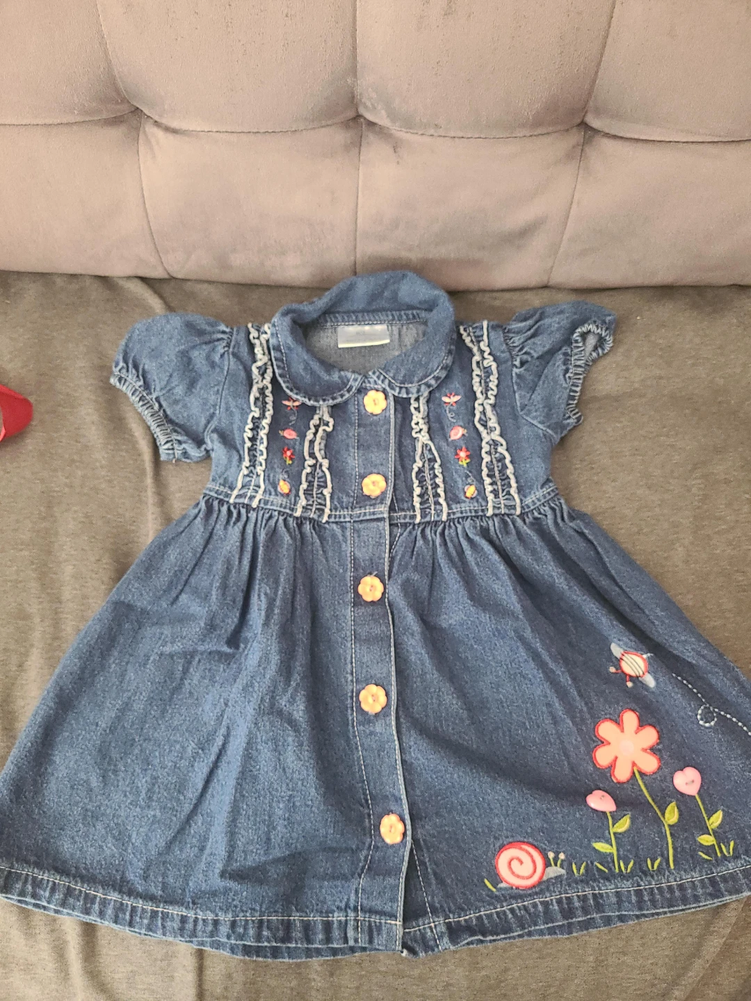 Kids Denim Dress with Embroidery