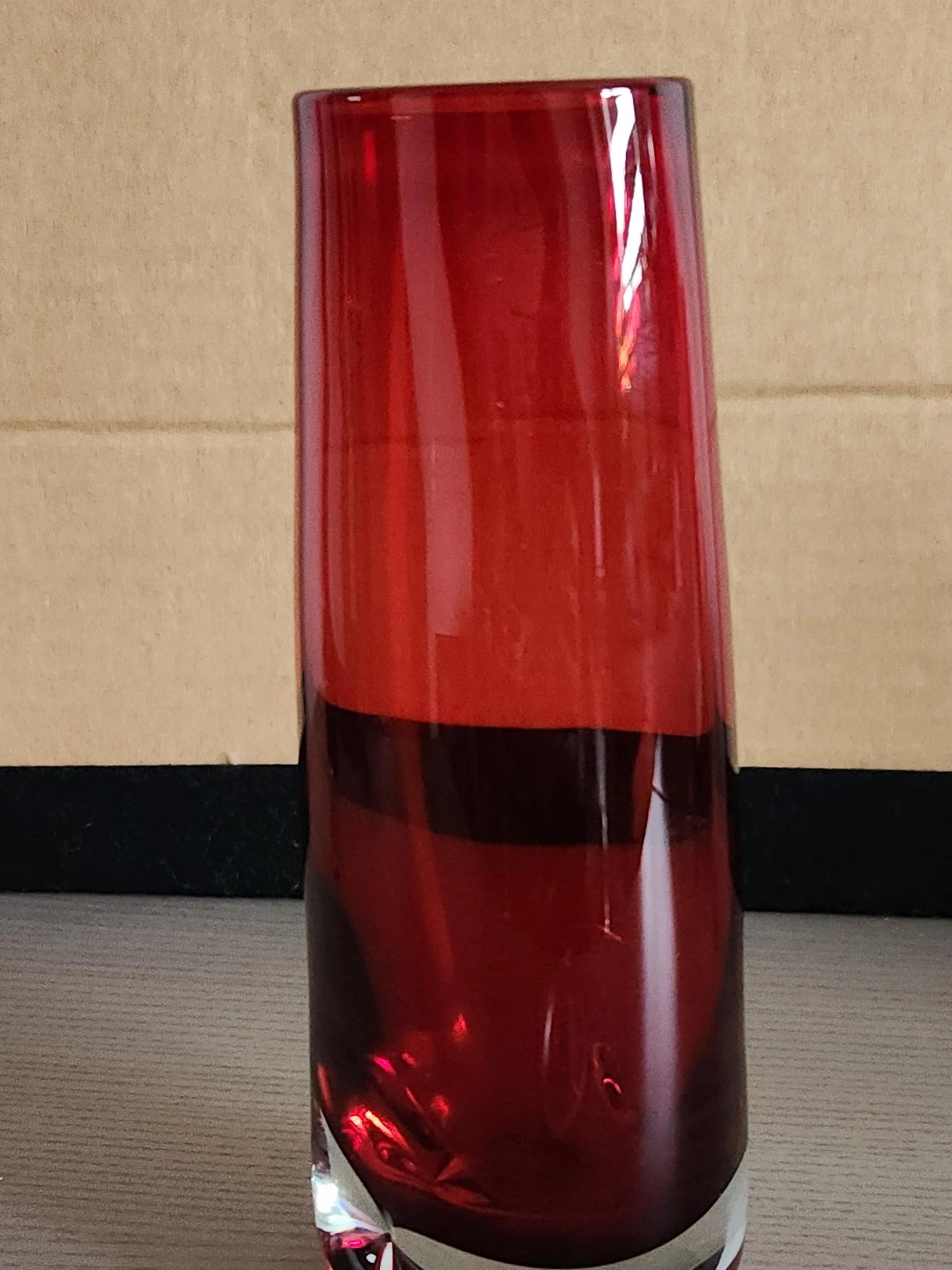 Red Glass Vase
