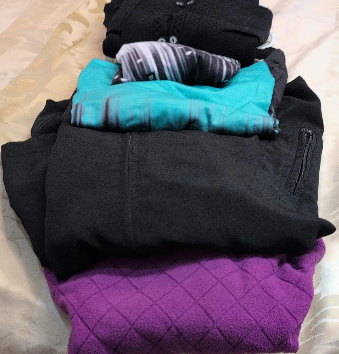 Stack of women's athletic wear