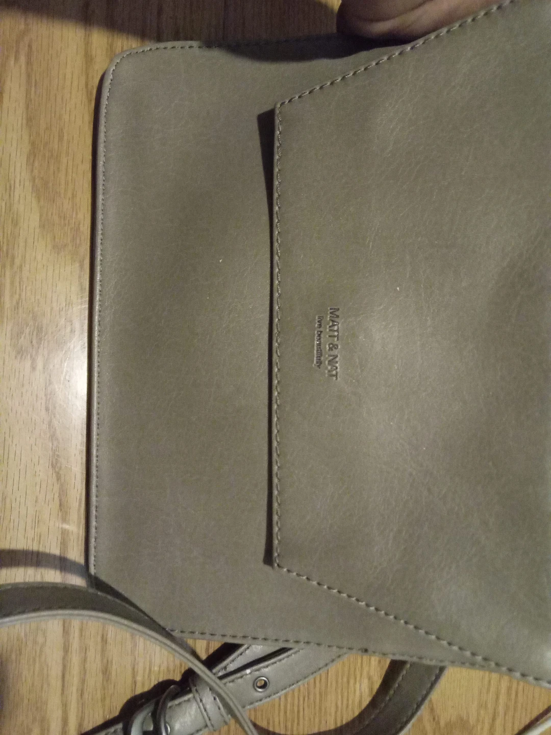 Matt & Nat Grey Vegan Leather Crossbody Bag