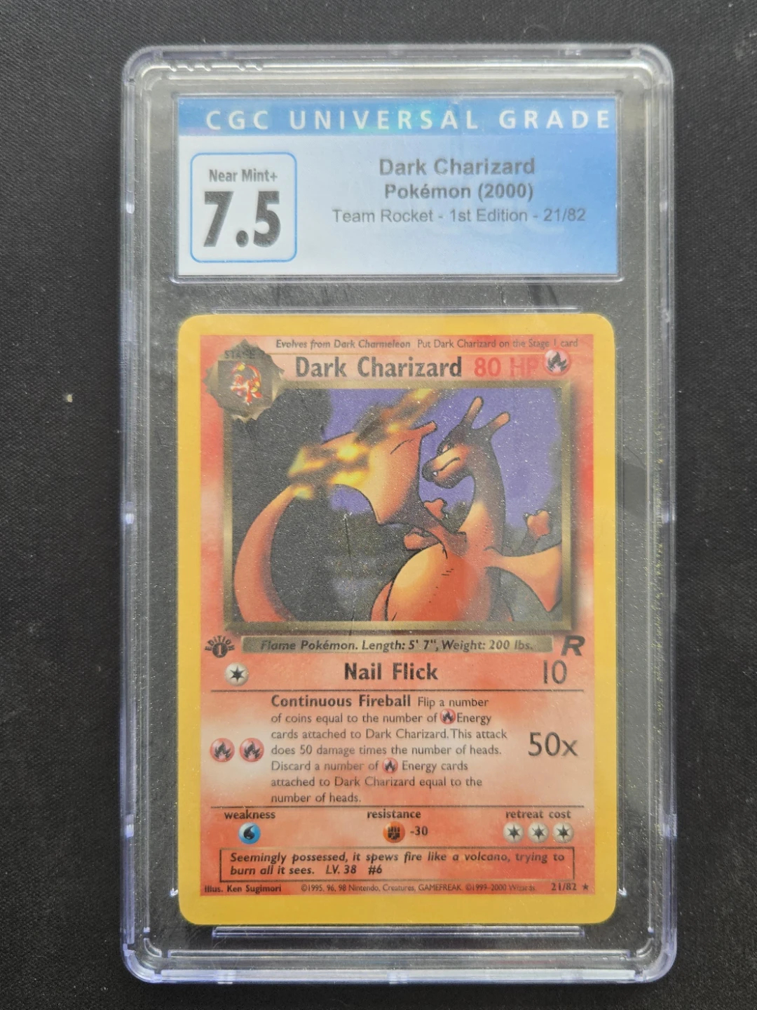 Dark Charizard Pokémon Card (Team Rocket 1st Edition)