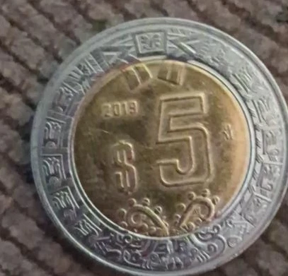 Mexican 5 Pesos Coin - 2019