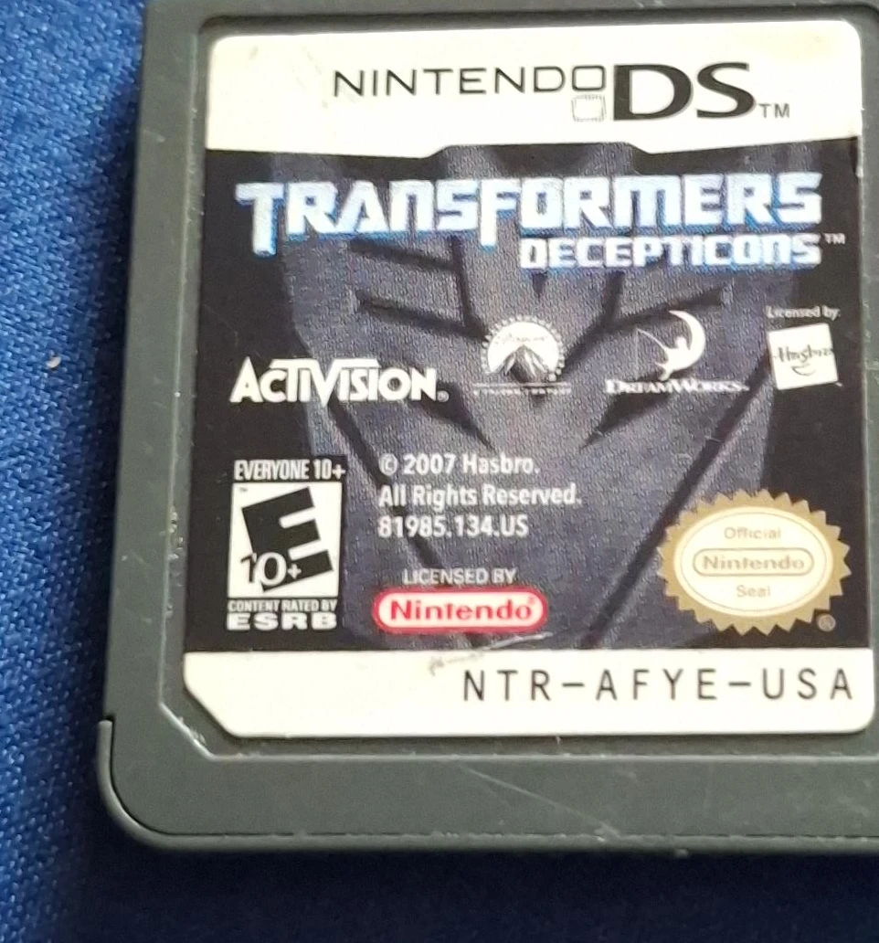 Nintendo DS Transformers Decepticons Video Game