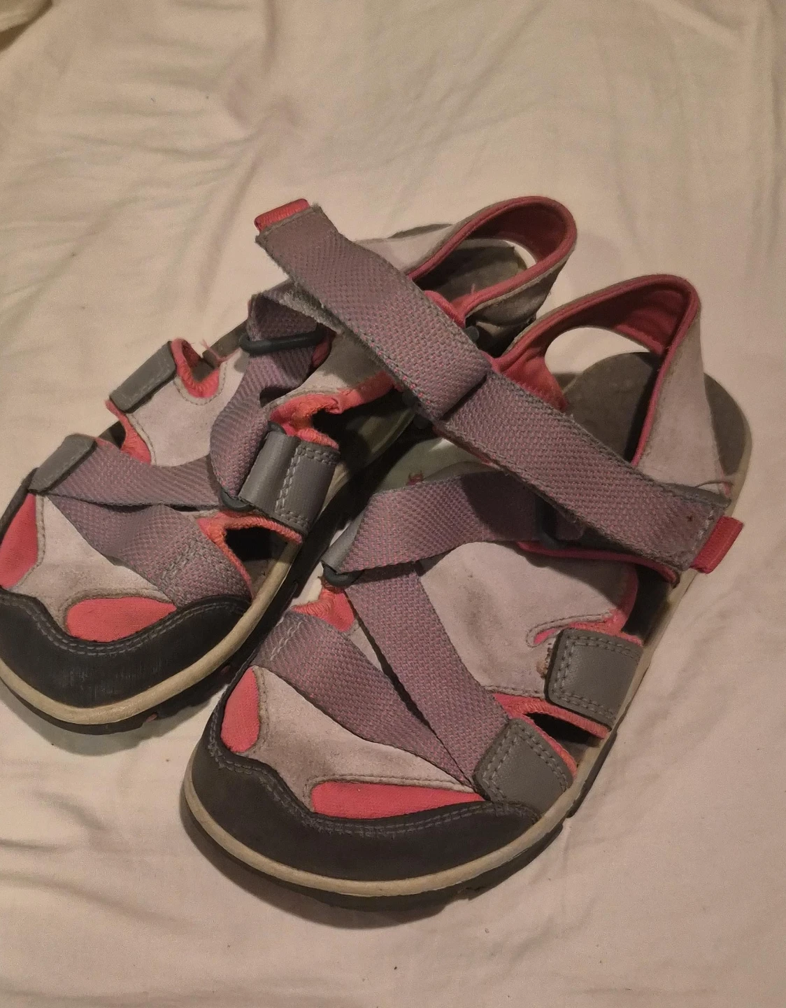 Kids' Sandals - Grey, Pink & Purple